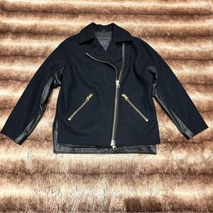 Roots Wool Blend and Leather Moto Jacket